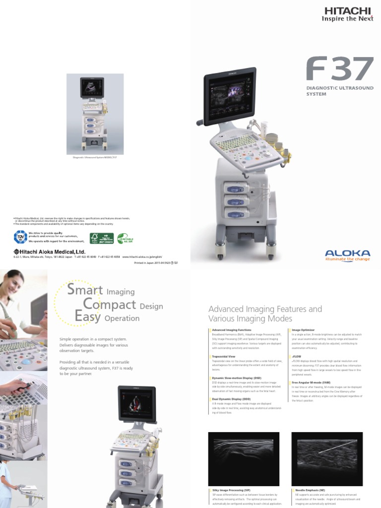 Aloka F37 Brochure PDF | PDF | Medical Ultrasound | Clinical Medicine