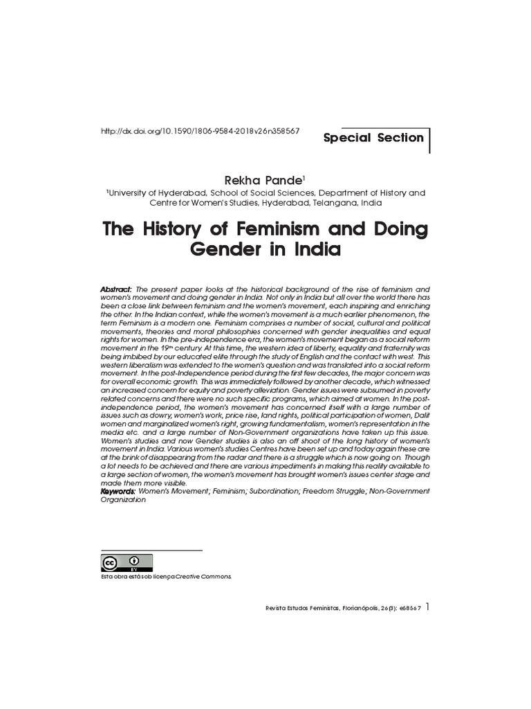 The History of Feminism and Doing Gender in India PDF | PDF | Feminism ...