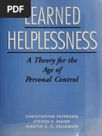Learned Helplessness A Theory For The Age of Personal Control PDF ...