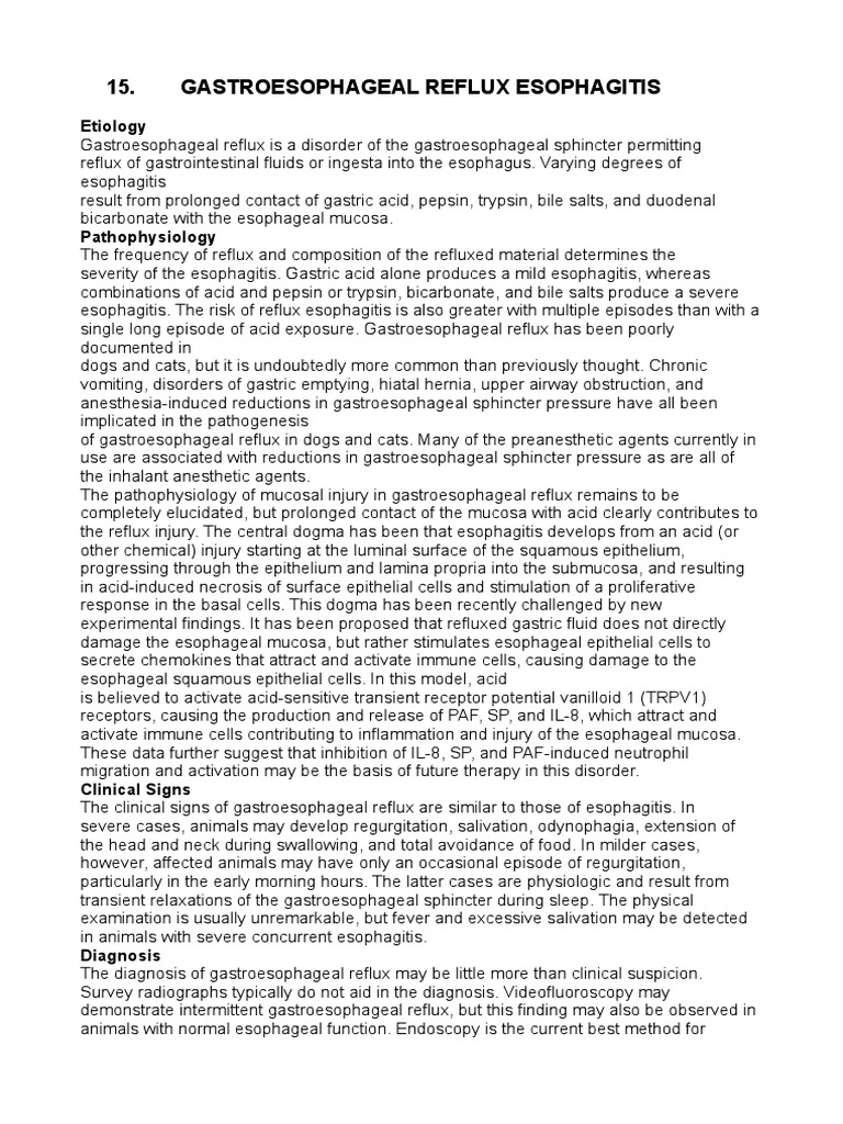 Gastroesophageal Reflux Esophagitis | PDF | Esophagus ...