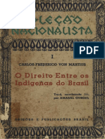 O Direito Entre Os Indígenas Do Brasil - Carlos Frederico Von Martius