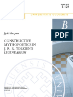 Jyrki Korpua - Constructive Mythopoetics in J. R. R. Tolkien's Legendarium-University of Oulu (2015) PDF