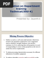 Presentation On Department Training Technical (SSU-4) : Presented By: Jayanth.k