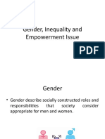 Gender, Inequality and Empowerment Issue