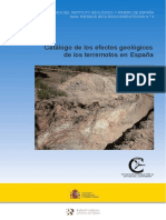 Catálogo de Los Efectos Geológicos de Los Terremotos en España - en Línea