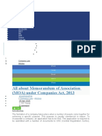 All About Memorandum of Association (MOA) Under Companies Act, 2013