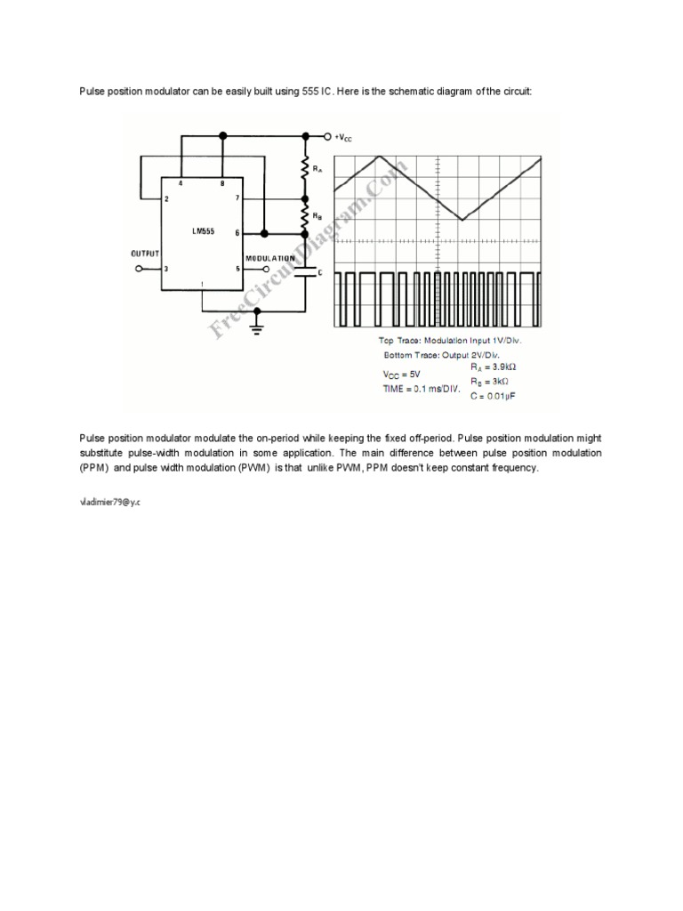 Build a Pulse Position Modulator with 555 IC | PDF | Computers