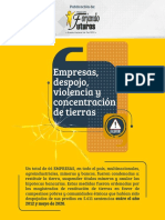 Empresas, Despojo, Violencia y Concentración de Tierras - Informe Forjando Futuros