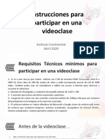 Instrucciones para Participar en Una Videoclase