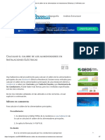 Calcular El Calibre de Los Alimentadores en Instalaciones Eléctricas