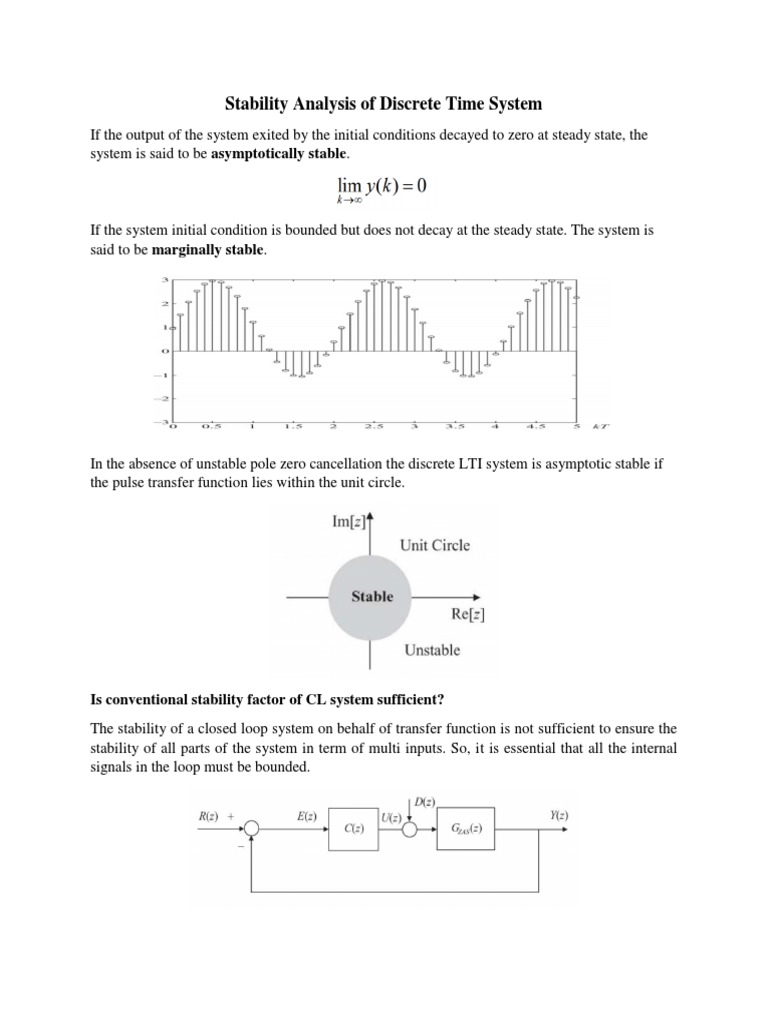 Stability Analysis of Dscrete System | PDF