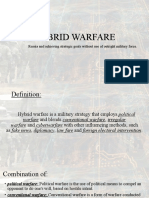 Hybrid Warfare: Russia and Achieving Strategic Goals Without Use of Outright Military Force