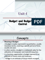 Budget and Budgetary Control Concepts