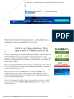 Factor de Relleno para Calcular El Diámetro de La Tubería en Una Instalación Eléctrica PDF