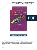Positive Personality Profiles Discover Personality Insights To Understand Yourself and Others PDF