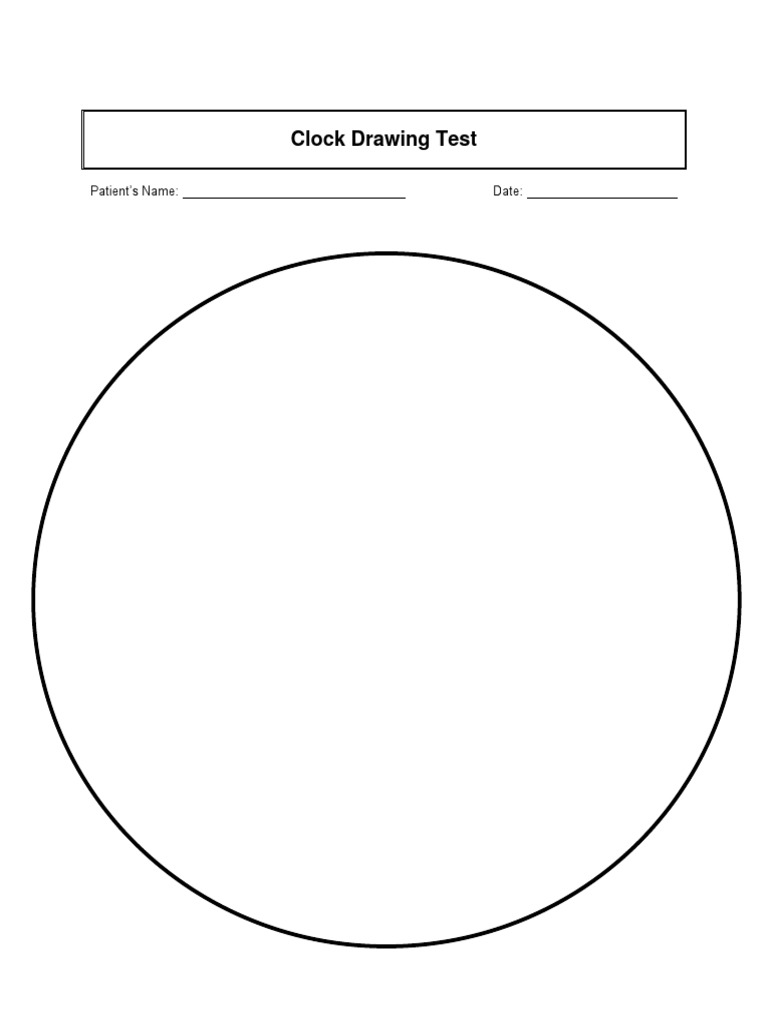 Clock Drawing Test PDF PDF Neuropsychology Behavioural Sciences