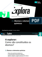 Átomos e elementos químicos: número atómico, massa e representação