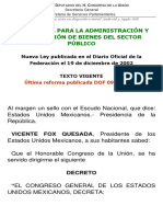 Ley Federal Para La Administracion y Enajenacion de Bienes Del Sector