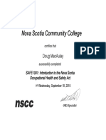 Ohs Certificate of Completion Safe1001introduction To Ns Oh S Act o 1332 Macaulay