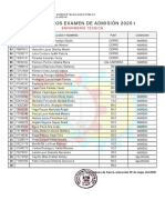 ENFERMERIA TECNICA - Resultados EXAMEN DE ADMISIÓN 2020-I PDF