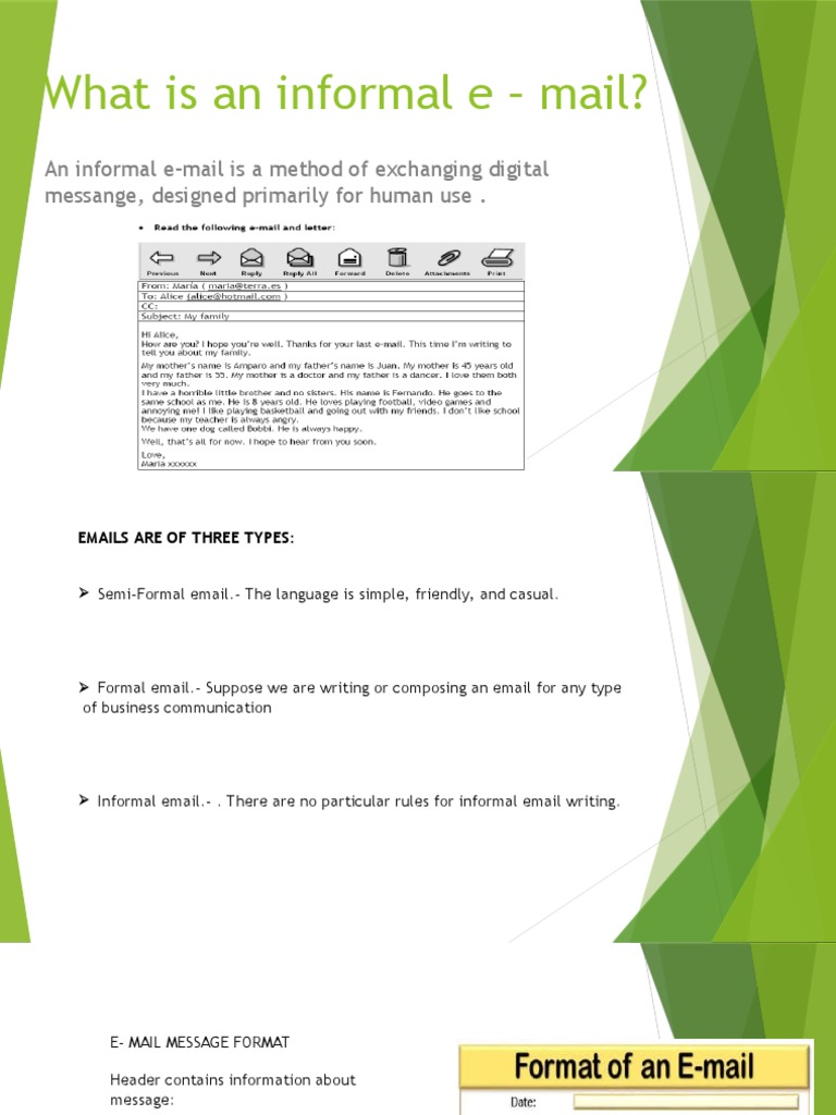 What Is An Informal e - Mail | PDF | Language Arts & Discipline