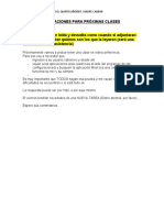 Indicaciones para Próximas Clases: Materia: Catequesiscurso: Quinto Añoinst. Madre Cabrini