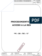 Procedimiento Acceso A La Red