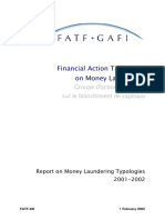 Report On Money Laundering Typologies 2001-2002