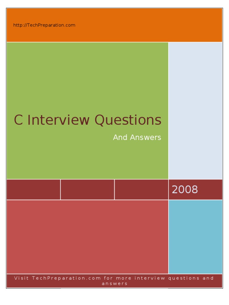 C Interview Questions TechPreparation PDF Pointer