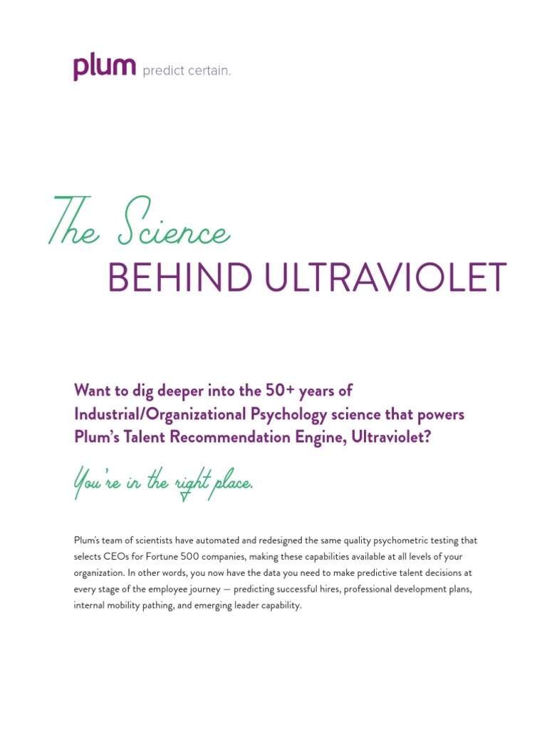 The Science Behind Ultraviolet Pdf Industrial And Organizational