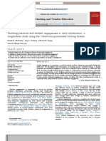 Teaching Practices and Student Engagement in Early Adolescence A Longitudinal Study Using The Classroom Assessment Scoring System