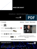 Insecure Boot: Andrea Barisani - Head of Hardware Security