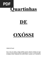 Quartinhas oxosse