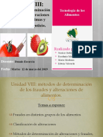 Determinación de Alteraciones en Alimentos