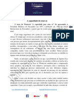 A capacidade de estar só: análise do texto de Winnicott