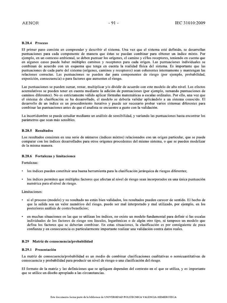 Matriz de Probabilidades y Consecuencias | PDF