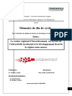 (MEF) Le Centre Régional D'invest. Au Service D'attractiv. Territn Région Souss Massa