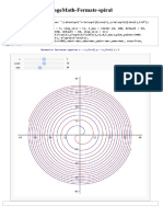 Sagemath-Fermats-Spiral: Parametric Cartesian Equation:X A Cos (T), Y A Sin (T), T 0 T T
