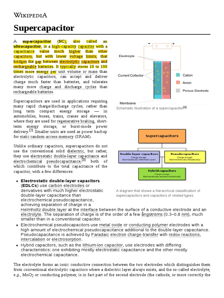 Supercapacitor Important File2 | PDF | Capacitor | Carbon Nanotube