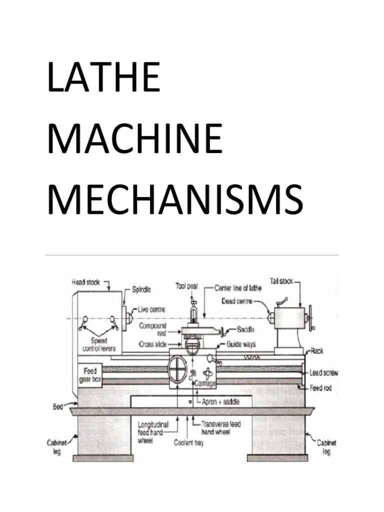 Lathe Machine Mechanisms Explained | PDF | Industrial Processes | Crafts