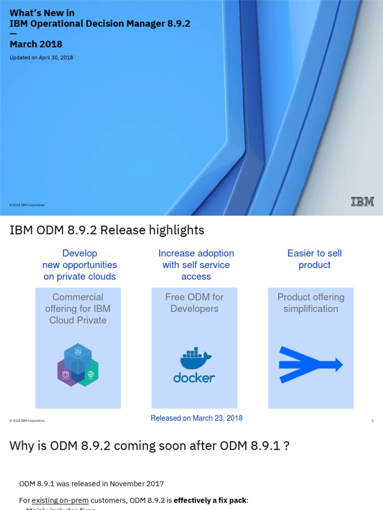 Updated On April 30, 2018: © 2018 IBM Corporation | PDF | Cloud ...