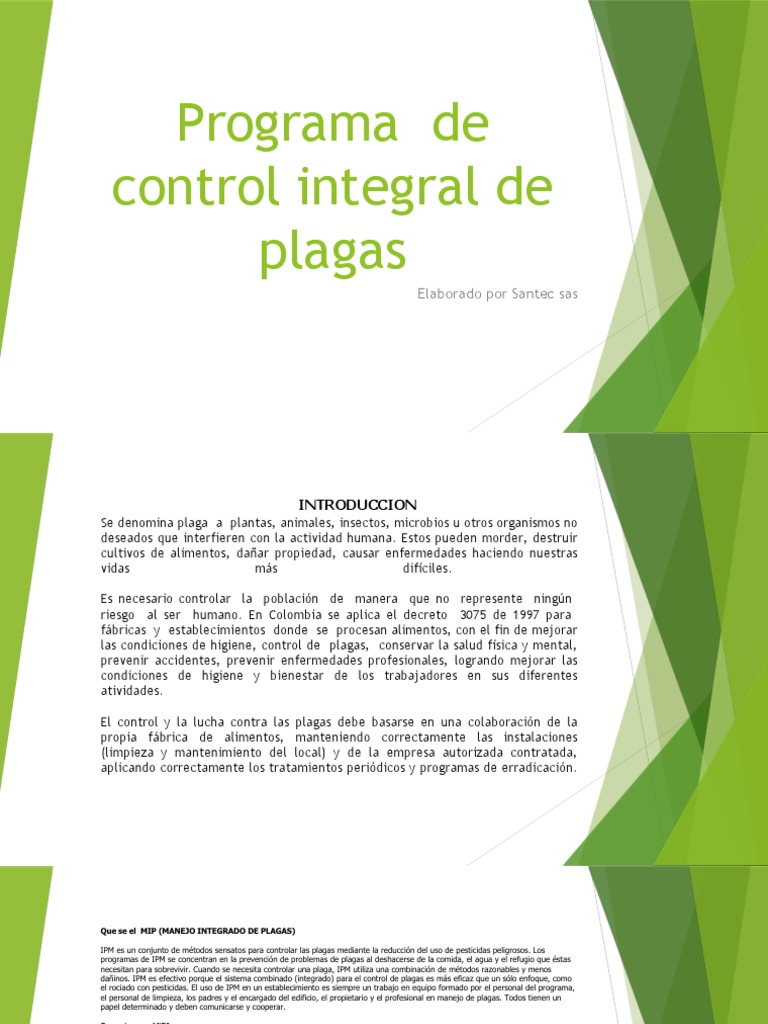 Programa Integral de Control de Plagas | PDF | Mosca | Plaga (organismo)