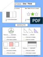 Fractions: One - Third: One - Third of The Whole Is Shaded. One - Third of The Set Is Shaded