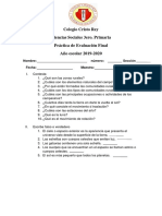 Colegio Cristo Rey Practica de Evaluacion Final de Ciencias Sociales PDF