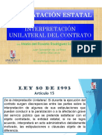 Interpretacion Unilateral Del Contrato Estatal Colombia