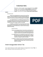 Materi Indent Dan Tabulasi