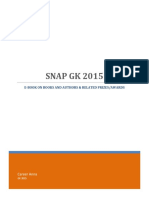 SNAP GK 2015: Ebook On Books and Authors & Related Prizes/Awards