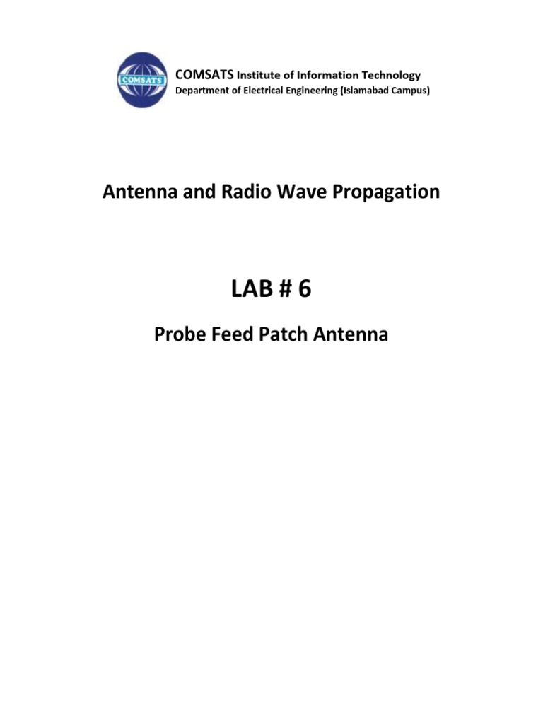 Antenna and Radio Wave Propagation Comsats PDF Radio Wave Antenna (Radio)