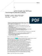 Aplicación de Un Fago Lítico de Amplio Rango LPST94 para El Control Biológico de Salmonella en Alimentos (1) (Recuperado) PDF