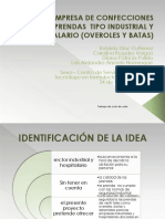 Microempresa de confecciones para industria y hospitales